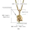 펜던트 목걸이 힙합 CZ 석재 포장 된 블링 블링 블링 아웃 유명한 랩퍼 니프 스이 hussle 헤드 펜던트 목걸이 쥬얼리 드롭 배달 dh8ym