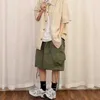 Shorts masculinos shorts homens folgados verão grandes poetas de rua moda novo japonês casual ulzzang estudantes adolescentes insera de calça de tração z0404