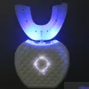 فرشاة الأسنان الكهربائية الذكية 360 درجة فرشاة ذكية Matic Sonic Lazy USB القابلة لإعادة الشحن Trasonic Blue Cold Light J190627 Drop Ottam