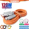 Caricatore USB Type-C 120W 6A Silicone liquido cavo di ricarica super veloce per Xiaomi Huawei Samsung Bold 6.0 Line di dati Rainbow Colori