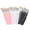 15pcs Nail Art Brushes Kit Gel Polish Styling Acrylic Brush Set NailArt Salon Painting Dotting Pen Tools Pink White Black