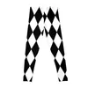 Calças ativas GRANDE PRETO E BRANCO HARLEQUIN- DIAMOND- ARGYLEPATTERN PROJETADO PARA DECORAÇÃO DE CASA ROUPAS Leggings Ginásio Feminino