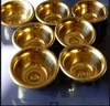 Decorative Figurines Brass Tribute Cup Metal Sacrificial Water Supply Cups Buddhism Wine Glass Bowl Buddhist Supplies 7 Piece Set