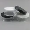 Storage Bottles 2pcs 50g Portable Plastic Powder Box Clear Round Jars 50ml Travel Make Up Cosmetic Containers With Sifter And Lids