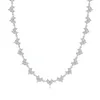 Moissanite Necklace S925 Sterling Silver 18K Gold Women Fashion Presentkedja Wholesale Wedding Halsbandsmycken