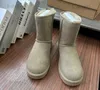 Boots Women short snow Aus 5825 Shearling Bootie Casual Soft comfortable Sheepskin keep warm boots shoes with box card dustbag Beautiful gifts T231104