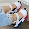 Sandaler Kvinnor Sandaler Peep Toe Solid Color Buckle Woman Wedge Sandal Summer Comfort Comanture Shoes Platform Female Sandals 230403