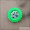 Temperaturinstrument grossisthygrometer mini termometer kylskåp bärbar digital akryl runda hygrometrar fuktighetsmonitor mete dhqdo