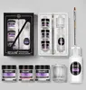 Kits d'art d'ongle ensemble d'extension poudre acrylique pour Kit Semi Permanent Gel vernis constructeur Base Top8475848