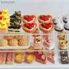 Kök spelar mat 1/6 skala dockhus miniatyr kaka bröd diy dessert mini mat för s bjd docka hus kök möbler tillbehörsl231104