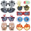 Party Decoration Felt Spooky Halloween Glasses Pack med 6 plastglasögon Dekorationer Po Booth Props Cosplay for Kids Drop Delivery Amjac