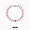 Choker Chokers KVK -halsband 2023 Kvinnlig Pink Crystal Arrangement Logo Niche Design Sense Fashion Accessories Neck Chain LLIS22