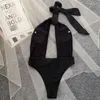Damskie stroje kąpielowe 2023 Summer Sexy Bikini Zestaw dwuczęściowy strój kąpielowy stały kolor Halterneck Bez pleców podkładki stanik i bandaż