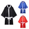 Boxning Robes Boxing Robe Hooded Men Women Martial Arts Combat Kickboxning Tävling Träning Glänning Långärmad Muay Thai Jersery MMA Uniform 230404