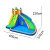 裏庭のウォータースライドインフレータブルウォーターパークプレイハウス子供用裏庭の屋外プレイクライミングウォールスプラッシュプールブロワーとボールピットパーティーギフトで爆破