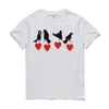 T-shirt da uomo di moda Play Cotton T-shirt da donna traspirante Commes Des Men Tees cdg Bird Image Quick Dry Manica corta Stampa Heart plus size abbigliamento da donna