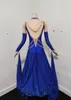 Stage Wear Stage Wear Advanced Ballroom Competition Robe de danse Femmes Royal Blue Waltz Jupe Adulte Robes Standard