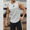 Herrtankstoppar sommarmens gym topp män träning ärmlös skjorta snabb torr bodybuilding kläder fitness sportkläder muskel väster tanktoppar