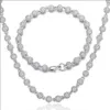 Hot Selling Sier Elegant Extravagant Woman Moissanite Round Pearl Bracelet Necklace for Men