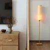 Vloerlampen moderne creatieve bamboe geweven lamp lange buis handgemaakt led licht voor eetkamer slaapkamer slaapkamer bedbankde decorstandaard