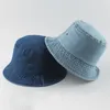 Vintage 100% Cotton Canvas Denim Bucket Hat Casual Outdoor Packable Fishing Hiking Safari Boonie Hat.