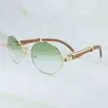 Kvinnors lyxdesigner Trending Prodcut Retro Oval Metal Shades för män Kvinnor Outdoor Protect Eyewear Lentes Sol Mujer