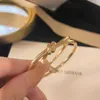 Designer HOT tiffay Knot Bracciale da donna in argento sterling con croce in oro 18 carati e diamanti gratuiti Ins semplice e alla moda