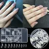 Faux ongles en gros 5 boîtes/lot 100 pièces/boîte court acrylique ovale rond faux doigt couverture complète Nail Art conseils artificiels