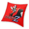 Kussen mazinger z vierkant cover home decor ufo robot anime manga gooi voor woonkamer dubbelzijds afdrukken