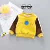 HOTSELL BOY GIRL Sweatshirts Cotton Fleece 2023 Simple Plus Velvet Thicken Winter Autumn Warm Tops Långärmning Kid Baby Barnduk