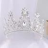 Big Ab Crystal Tiara Crown Wedding Party Hårklänning smycken Vintage Queen Bridal Bride Crown Hair Accessories