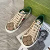 أفضل المصممين 1977 Tennis Canvas Shoes S Shoe Beige Blue مغسول جاكار جينز نساء الأحذية Ace Rubber Sole Servidered Vintage Casual Sneakers