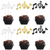Fiori decorativi Note musicali Topper per torta Decorazioni per feste Topper per cupcake Topersitos Para Comida