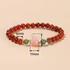 Vintage China Roter Achat Kaninchenkopf Nette Armbänder Frauen Koreanische Schöne Runde Stein Perlen Armbänder Glücksarmband Für Mädchen