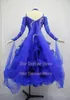 Scene Wear Ballroom Competition Dance Dresses Women Royal Blue Standard kjol Vuxen Custom Made Waltz Dancing Dress