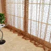 Curtain Special Pastoral Floral Tulle Voile Door Scarf Valances Drape Sheer Window Curtains Azl Fr