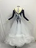 Stage Wear Standard Ballroom Dancing Dress Women High Quality Black And White Color Waltz Tango Competition Dance Dresses