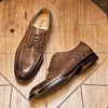 Chaussures Habillées De Luxe Designer Hommes D'affaires Peau De Vache Printemps Et Automne Été À Lacets Casual En Cuir Véritable