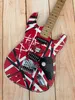 Guitar Electric Guitar Relic Pizza Floyd Rose Vibrato Bridge, Red Frank 5150, white and Black Light, Edward Eddie Van