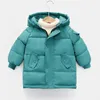 Casaco para baixo casacos de inverno para crianças grosso jaquetas longas meninos meninas quente outerwear algodão com capuz snowsuit casaco 2 4 6 8 10 y