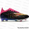 مرابط كرة القدم Firm Ground Mens Boots Boots Soccer Size 12 Predcopx FG Football Shoes Botas de Futbol Eur 46 Sneakers US 12 Black Purple US12 Women Travers