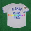 Roberto Alomar Jay Baseball Jersey 1992 1993 Série mondiale Roy Halladay John Olerud Dave Winfield Jose Bautista Roger Clemens Joe Carter Paul Molitor Bleu Taille S-4XL