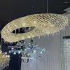 Avizeler Led Kolye Lambası Yaratıcı Modern Lüks Kristal Kişilik Tasarımcısı Villa Lobi Dekoratif Işık