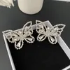 Baumeln Ohrringe Europa Übertrieben Kristall Hohl Schmetterling Ohr Clip Große Frauen Luxus Schmuck Berühmte Designer Marke Trend