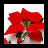 Dizeler 2m 10led Noel Poinsettia Hafif Dize Yapay Çiçekler Dekorasyon Çelenk Gece Lambası Noel Ağaç Süsleme 2 PCS