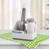 Kitchen Storage Large Capacity Sponge Holder Sink Caddy Rack Stand Cleaning Brush Soap Organizer With Drain Tray 1PCS
