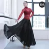 Bühnenkleidung 540 Grad Chiffonrock Ballettbauch Klassischer Tanz Frauen Lange Röcke Tänzerin Praxis Sortiert Festes Lila