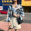 Women's Blouses Blouse Women Shirt Spring Summer Women's Clothing Loose Ninth-Sleeve Chiffon Printed Top Blusas Mujer De Moda