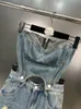 Damesjeans Deat Vintage Detachable Suspender Jumpsuit Women Hoge Taille Losse rechte denim rechte broek Trend Spring 11xx01226 230404