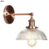 Lâmpada de parede iwhd loft industrial edison science quarto espelho escada de vidro claro luzes retrô vintage para iluminação doméstica luminária